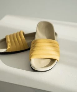 Isabel Marant HELLEA SLIDES / Light Yellow Sandals
