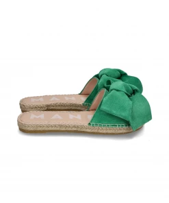 Manebi SANDALS WITH BOW | Hamptons Avocado