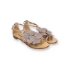 Lola Cruz New Arrivals SANDAL HORTENSIA 041Z00BK | Nude Glitter