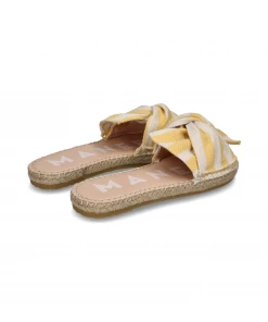 Manebi New Arrivals SANDALS WITH KNOT | Yellow Stripes