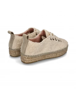 Manebi LACE-UP ESPADRILLES | Sydney Terry Cotton Natural