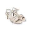 Lola Cruz SANDAL KNOT 076Z14BK | Off White