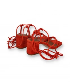 ALOHAS PALOMA HEELS | Suede Pomelo Orange New Arrivals