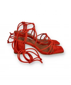 ALOHAS PALOMA HEELS | Suede Pomelo Orange New Arrivals