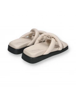 ALOHAS New Arrivals SLIP ON CROSS SANDALS | Ivory