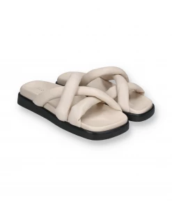 ALOHAS New Arrivals SLIP ON CROSS SANDALS | Ivory