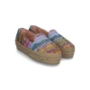 Manebi DOUBLE SOLE SLIPPER | Acapulco Raffia Fuchsia Blue Mix